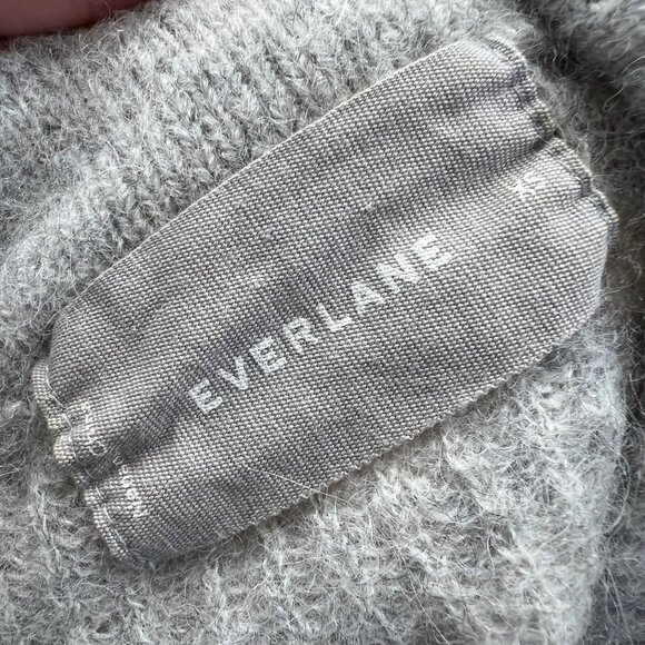 Everlane  Alpaca Wool Blend Mock Neck Sweater Gray Size XS - Picture 6 of 8